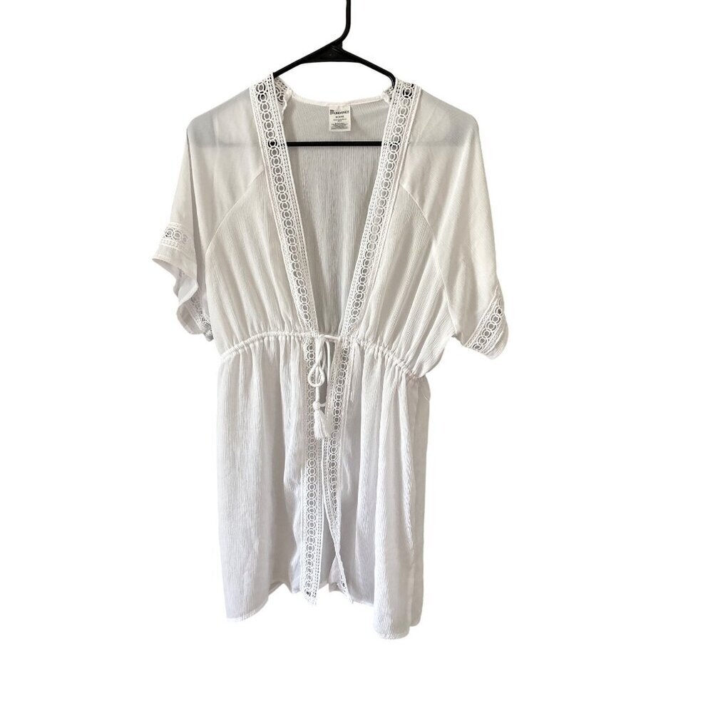 No Boundaries Women's White Lightweight Cover-Up - Picture 2 of 5